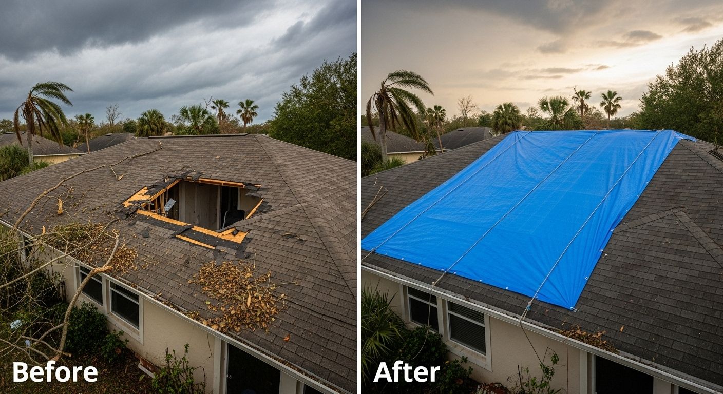 Emergency Roof Tarping Service