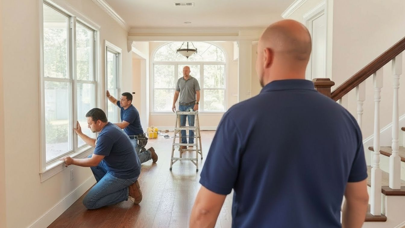 Expert contractor demonstrating quality flooring work in Lakeland