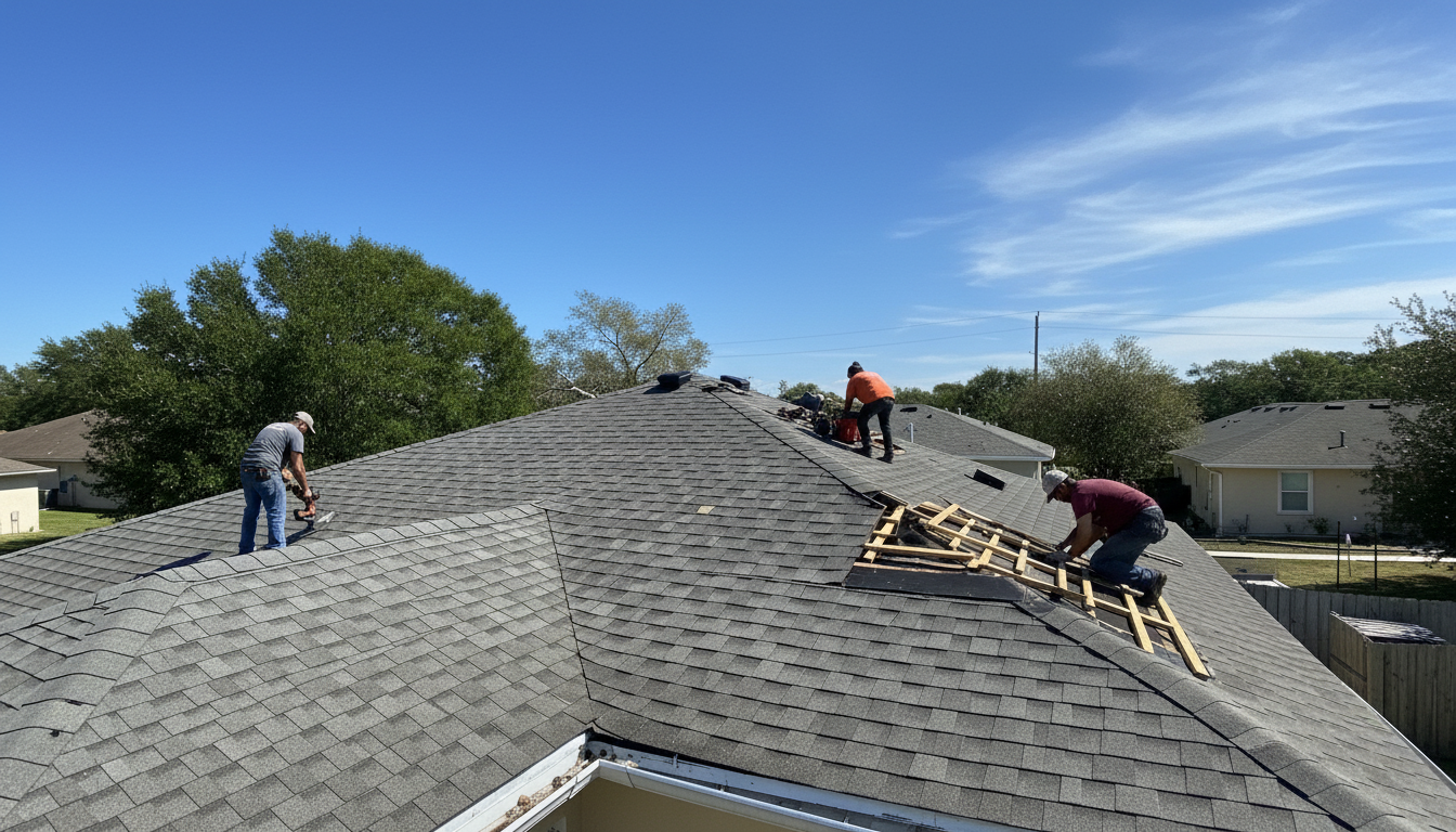 Professional roofing work in Lakeland