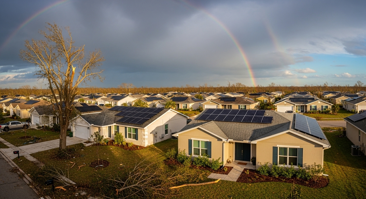 Professional solar panel installation on residential home